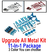 MJX Hyper Go H16BM H16GT H16DR Parts Upgrade ALL Metal kit.11-In-1 Package.There are 3 Color you can choose.